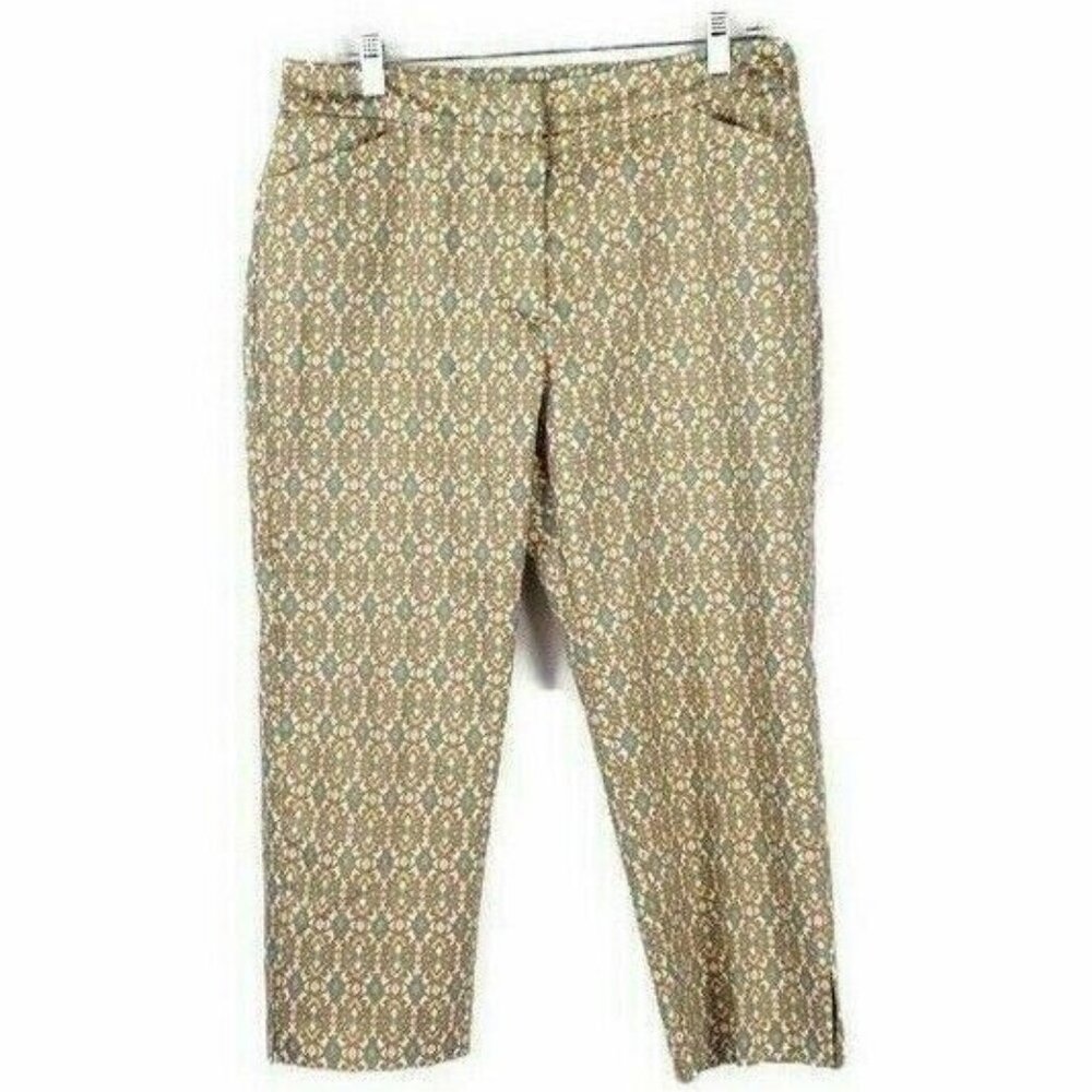 Ruby Road Multicolor Print Cropped Casual Flat Fr… - image 13